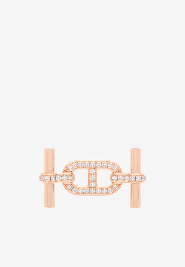 Hermès Ancre Belt Buckle in Rose Gold and Diamonds