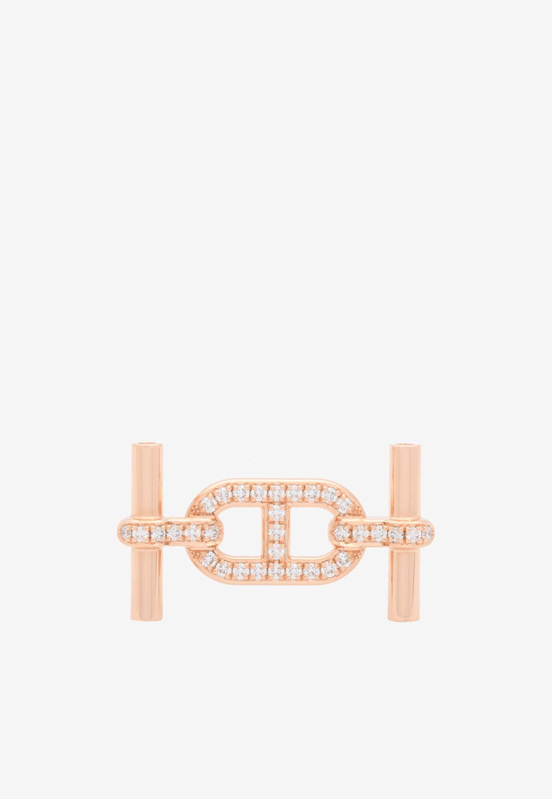 Hermès Ancre Belt Buckle in Rose Gold and Diamonds