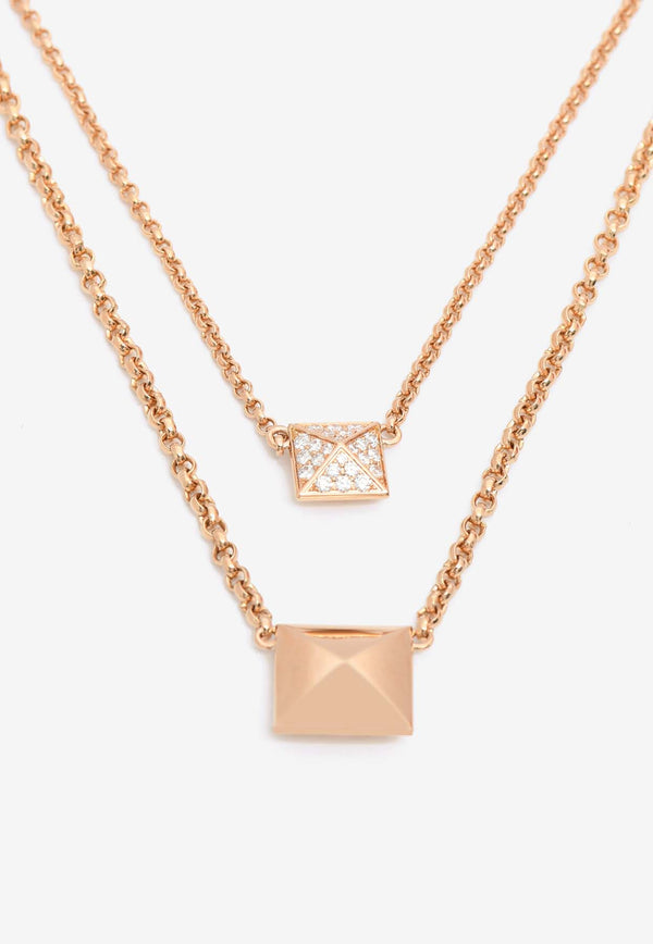 Hermès Clou d
H Pendant in Rose Gold and Diamonds