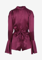 Elliatt Liberal Satin Playsuit E3102361MAGENTA