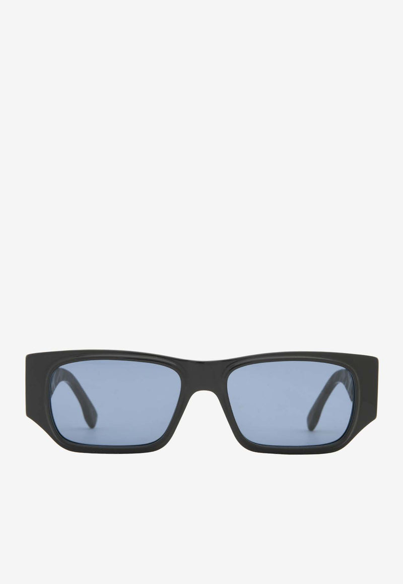 Fendi FF Squared Rectangular Sunglasses Blue FE40144IGREY