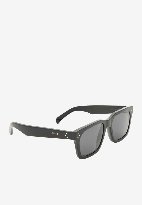 Celine 3 Dots Square-Framed Sunglasses Gray CL40248IBLACK