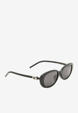 Gucci G Logo Oval Sunglasses Gray GG1684SABLACK