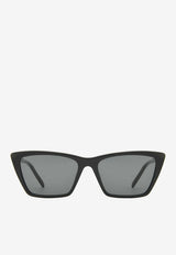 Saint Laurent Mica Cat-Eye Thin Sunglasses Black SL737 MICA THINBLACK