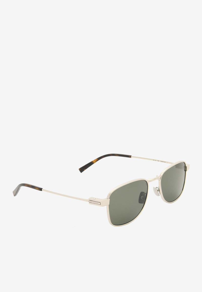 Saint Laurent Logo Aviator Sunglasses Gray SL741SILVER