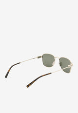 Saint Laurent Logo Aviator Sunglasses Gray SL741SILVER