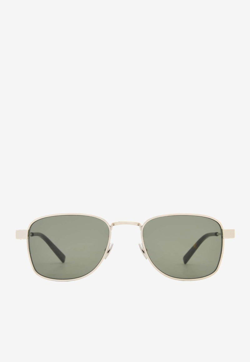 Saint Laurent Logo Aviator Sunglasses Gray SL741SILVER