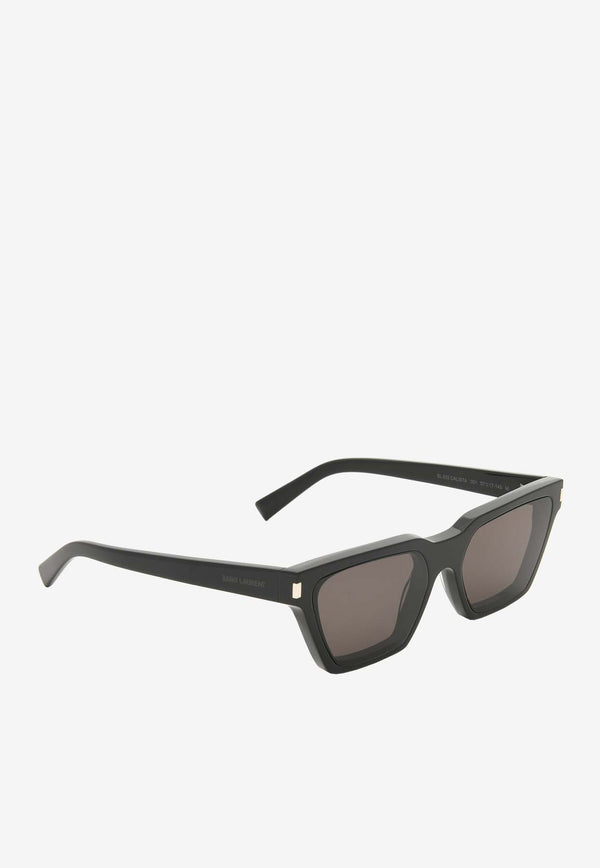 Saint Laurent Calista Square Sunglasses Gray SL633CALISTABLACK