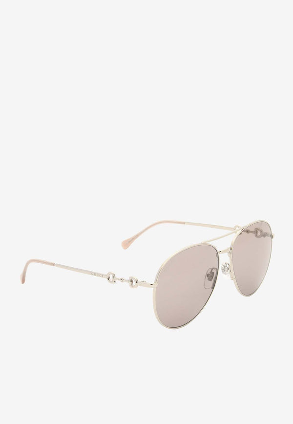 Gucci Interlocking G Aviator Sunglasses Gray GG1698SSILVER