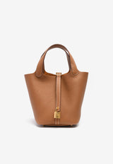 Hermès Picotin 18 in Gold Clemence Leather with Gold Hardware