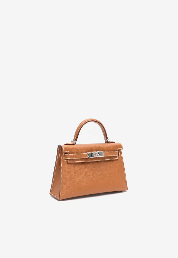 Hermès Mini Kelly 20 in Gold Epsom Leather with Palladium Hardware