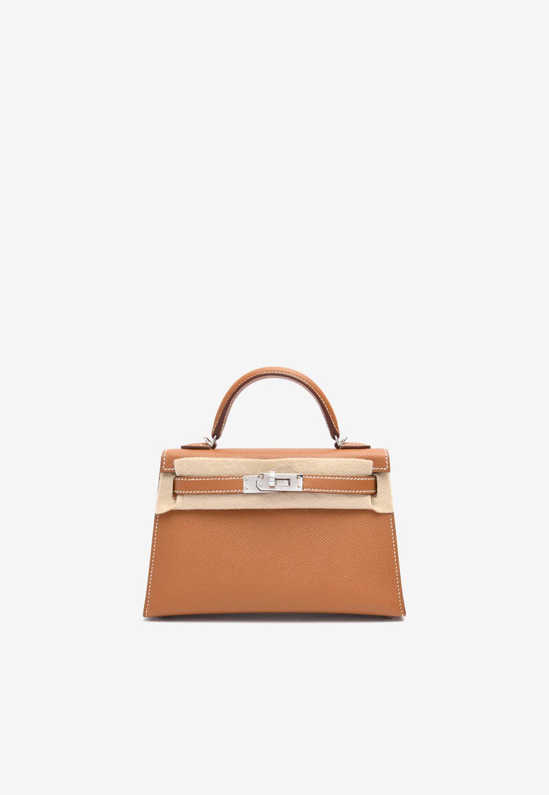 Hermès Mini Kelly 20 in Gold Epsom Leather with Palladium Hardware