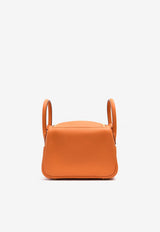 Hermès Mini Lindy 20 in Orange Clemence Leather with Gold Hardware