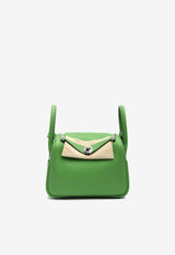 Hermès Mini Lindy 20 in Vert Yucca Clemence Leather with Palladium Hardware