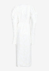 ROTATE Sequined Midi Wrap Dress Ivory 112520269IVORY