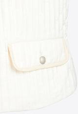 LIE Striped Padded Vest White I43V01WHITE