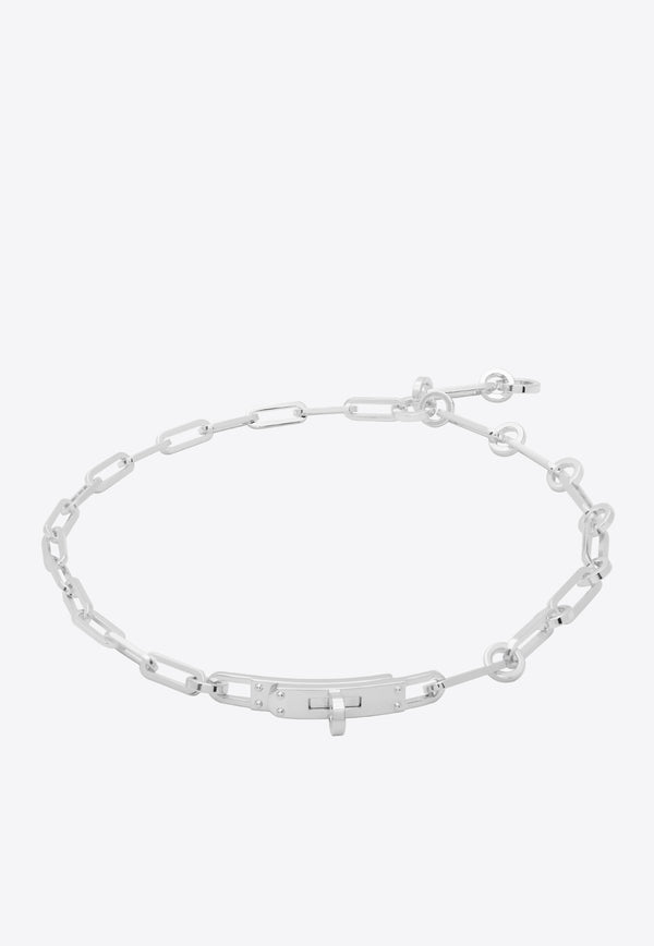 Hermès Kelly PM Double Chaine Bracelet in Silver