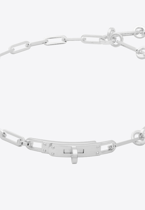 Hermès Kelly PM Double Chaine Bracelet in Silver