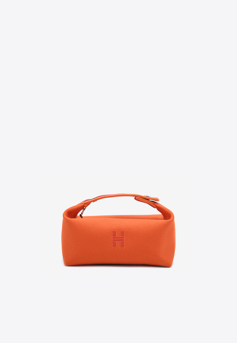 Hermès Small Bride-a-Brac Pouch in Orange Feu Canvas