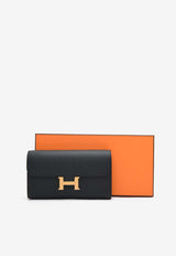 Hermès Constance To Go Wallet in Black Epsom Leather with Gold Hardware