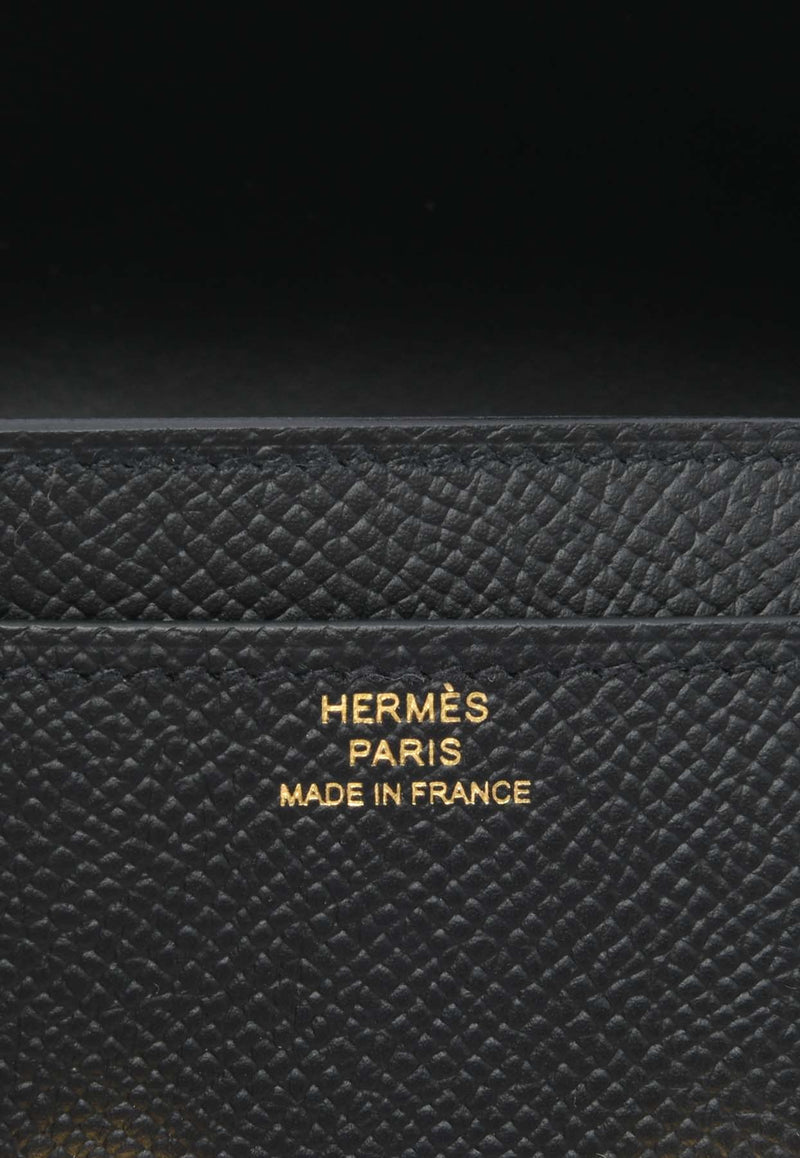 Hermès Constance To Go Wallet in Black Epsom Leather with Gold Hardware