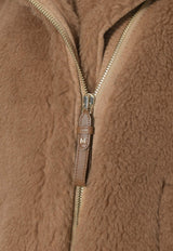 Max Mara Newmant Teddy Biker Jacket Camel 2424736342600NEWMANT_001