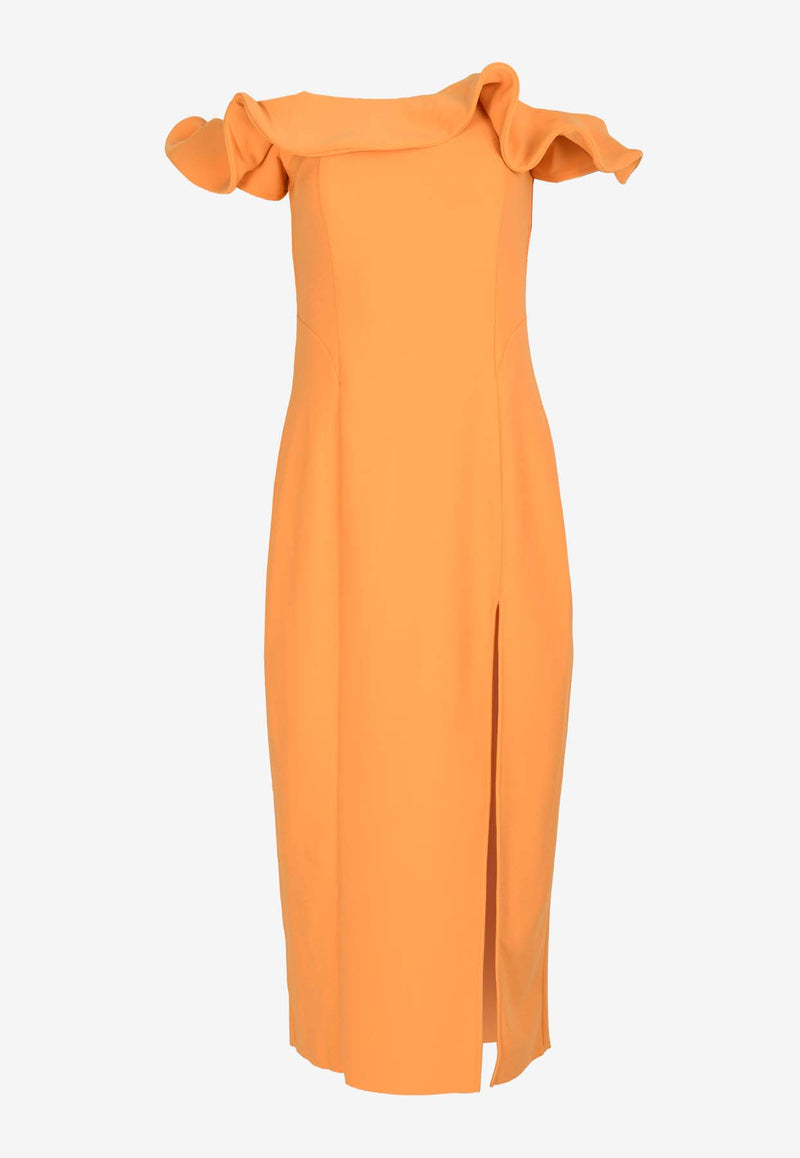 Elliatt Dancehall Off-Shoulder Midi Dress E4102310ORANGE