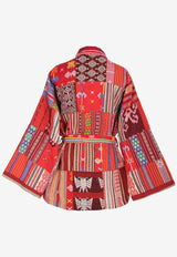 Ambre Babzoe Patchwork Kimono Jacket 6201.90.90RED