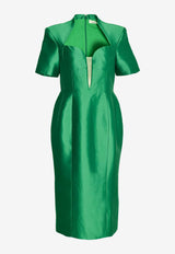 Atoir Kennedy Tailored Midi Dress Green AT230857GREEN