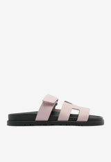 Chypre Sandals in Rose Cancan Calfskin