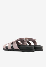 Chypre Sandals in Rose Cancan Calfskin