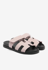 Chypre Sandals in Rose Cancan Calfskin