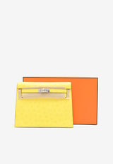 Hermès Kelly Danse in Jaune Citron Ostrich Boreale with Palladium Hardware