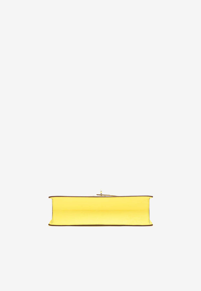 Hermès Kelly Danse in Jaune Citron Ostrich Boreale with Palladium Hardware