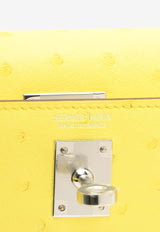 Hermès Kelly Danse in Jaune Citron Ostrich Boreale with Palladium Hardware