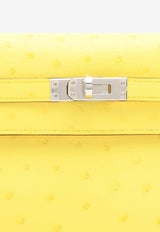 Hermès Kelly Danse in Jaune Citron Ostrich Boreale with Palladium Hardware