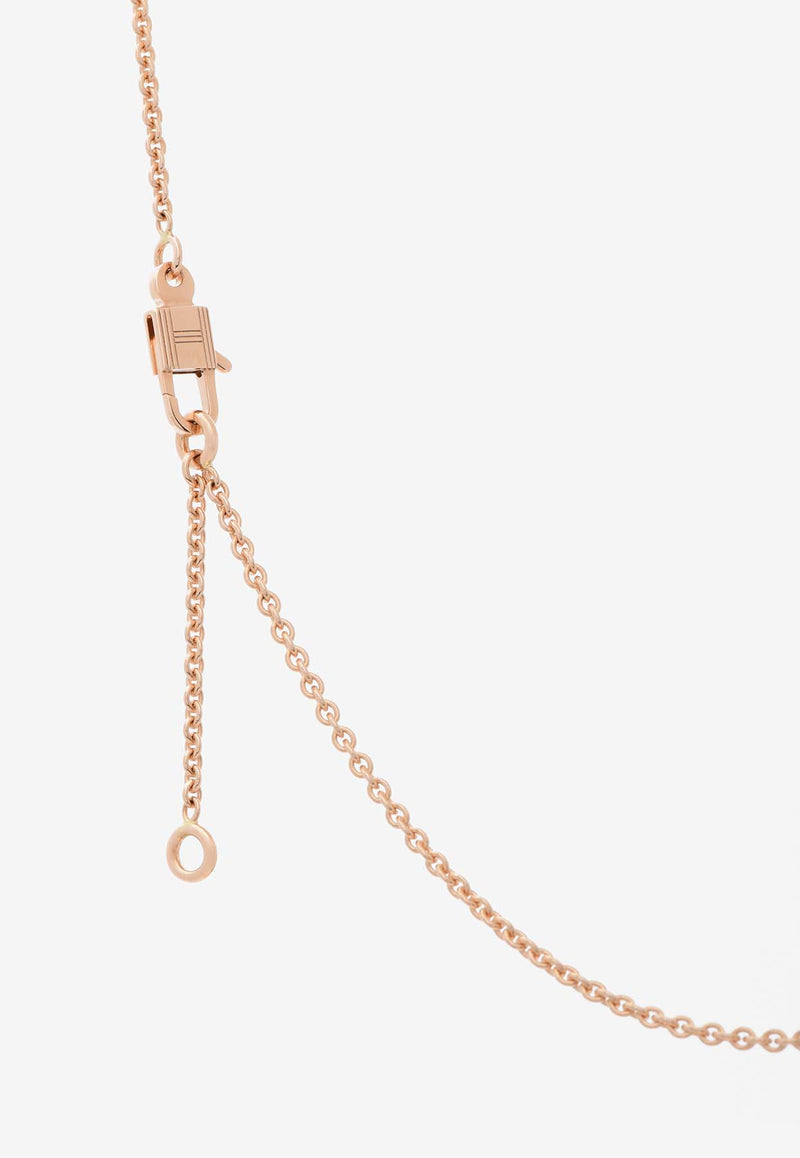 Hermès Amulettes Constance Pendant in Rose Gold and Diamonds