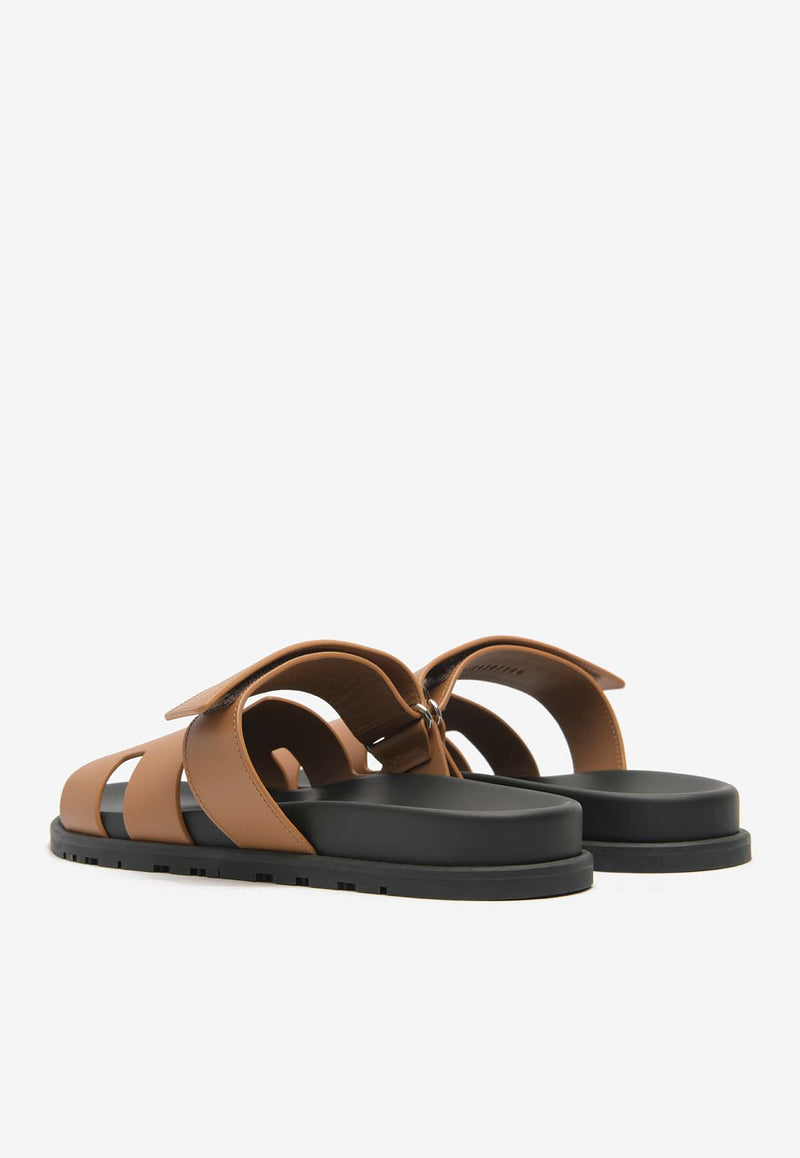 Hermès Chypre Sandals in Naturel Calfskin