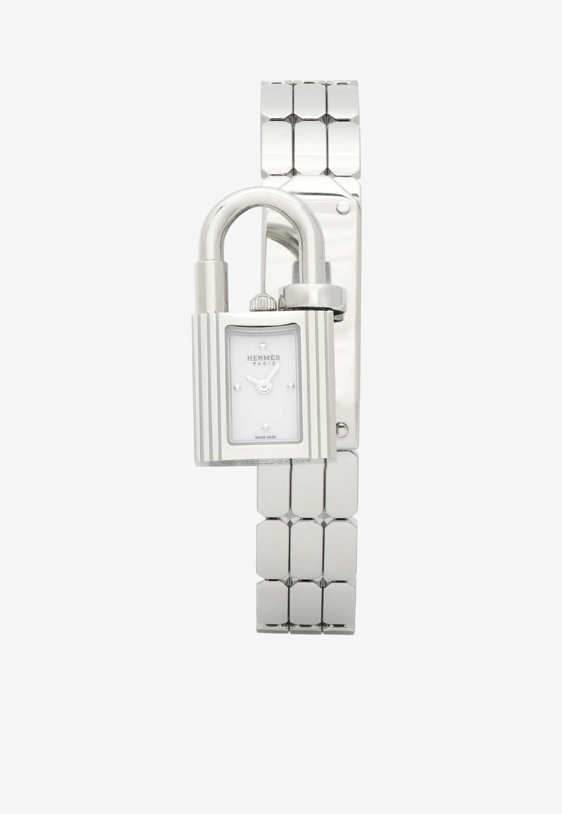 Hermès Mini Kelly Watch 16mm in Single Tour Steel Bracelet