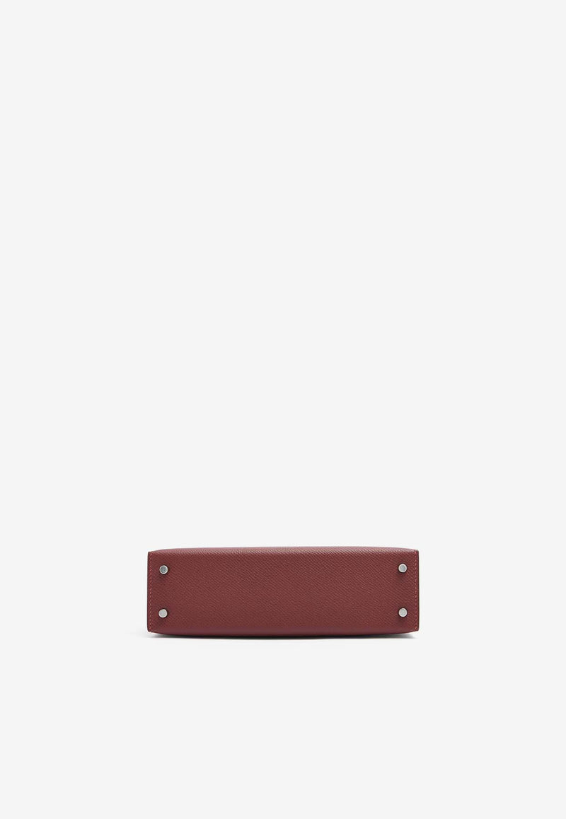 Hermès Mini Kelly 20 Sellier in Rouge H Epsom Leather with Palladium Hardware