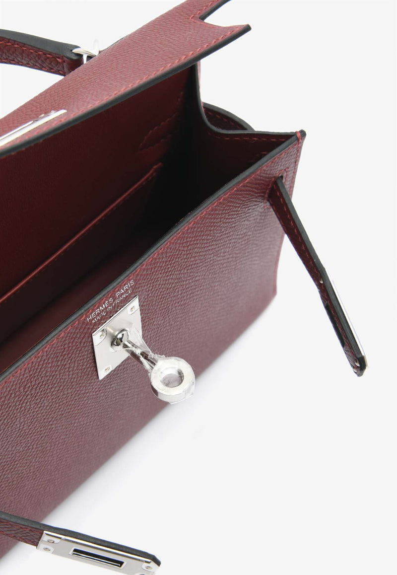 Hermès Mini Kelly 20 Sellier in Rouge H Epsom Leather with Palladium Hardware