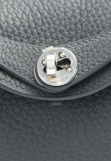 Hermès Mini Lindy 20 II in Ardoise Clemence Leather with Palladium Hardware