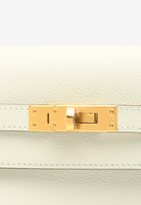 Hermès Kelly Danse Verso in Blanc and Kraft Evercolor with Gold Hardware