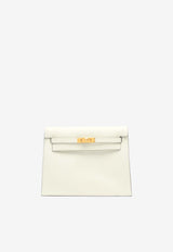 Hermès Kelly Danse Verso in Blanc and Kraft Evercolor with Gold Hardware