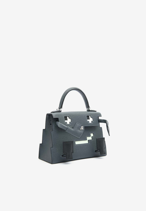 Hermès Kellydole Picto in Gris Misty, Black, Vert Fizz and Alezan Epsom with Palladium Hardware