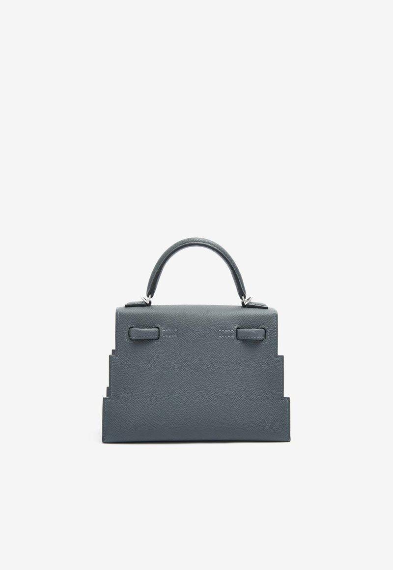 Hermès Kellydole Picto in Gris Misty, Black, Vert Fizz and Alezan Epsom with Palladium Hardware