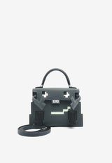 Hermès Kellydole Picto in Gris Misty, Black, Vert Fizz and Alezan Epsom with Palladium Hardware