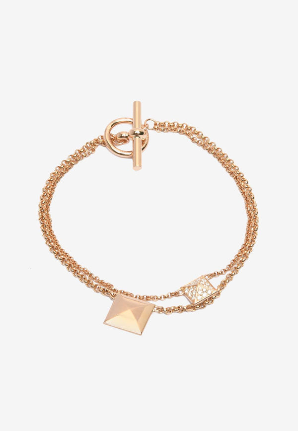 Hermès Clou d
H Bracelet in Rose Gold and Diamonds