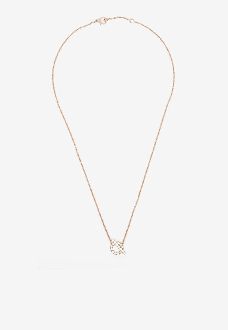 Hermès Finesse Pendant in Rose Gold and Diamonds