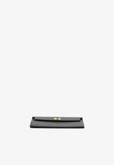 Kelly Pocket Long Wallet in Black Epsom Leather with Gold Hardware